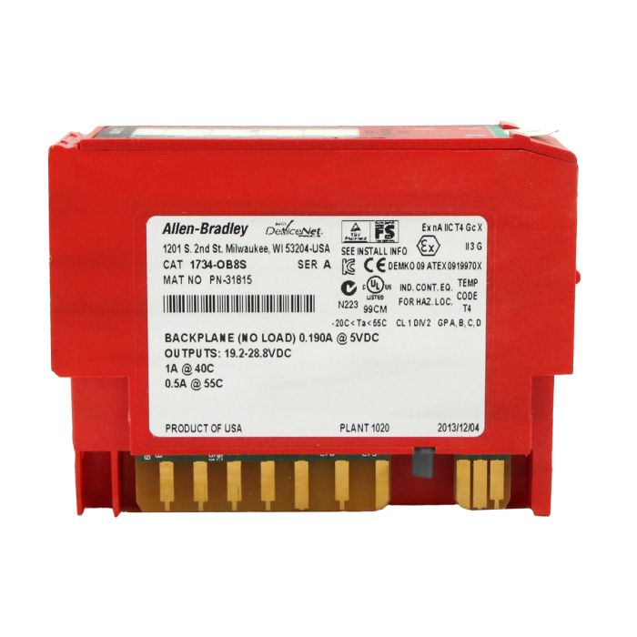 Allen-Bradley 1734-OB8S新しい工場密閉Ser BポイントI/O安全出力モジュール